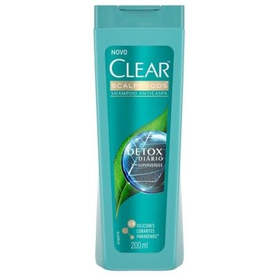 Shampoo clear anticaspa detox diario ref-319 200ml$